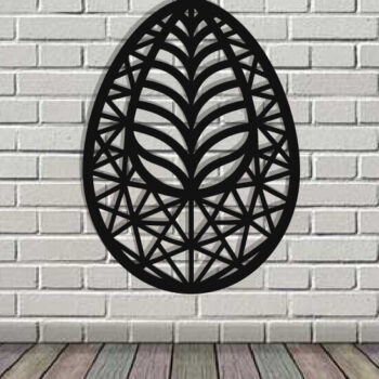 Intra απο ξύλο plywood Χρώμα wenge 3mm-4mm πάχος - Τέχνη τοίχου με λέιζερ πασχαλινό αυγό Δίασταση 40x50 cm INTRAFABR-118582764 - Image 3