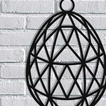 Intra απο ξύλο plywood  Χρώμα wenge 3mm-4mm πάχος - Τέχνη τοίχου με λέιζερ πασχαλινό αυγό Δίασταση 40x50 cm INTRAFABR-68461329 - Image 1