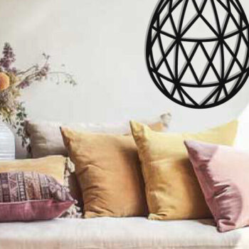 Intra απο ξύλο plywood  Χρώμα wenge 3mm-4mm πάχος - Τέχνη τοίχου με λέιζερ πασχαλινό αυγό Δίασταση 40x50 cm INTRAFABR-68461329 - Image 2