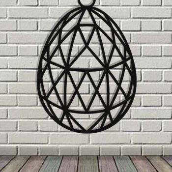 Intra απο ξύλο plywood  Χρώμα wenge 3mm-4mm πάχος - Τέχνη τοίχου με λέιζερ πασχαλινό αυγό Δίασταση 40x50 cm INTRAFABR-68461329 - Image 3