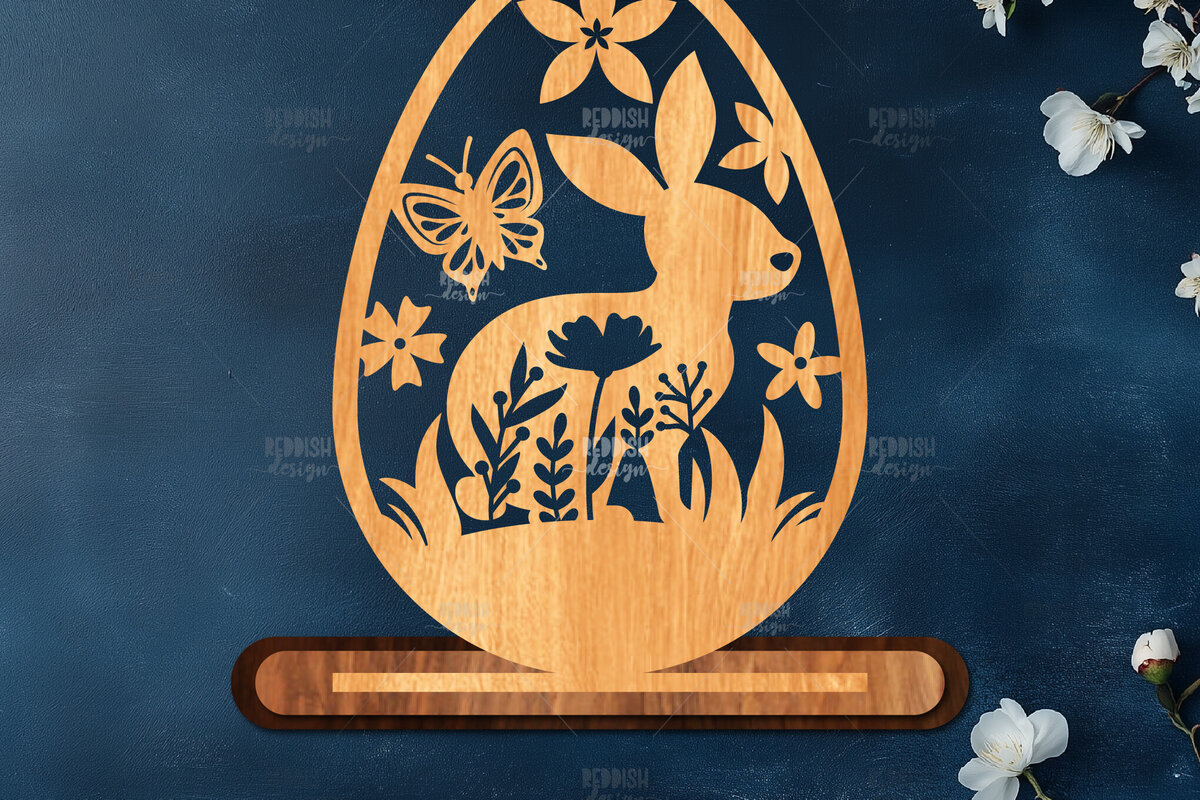 Intra απο ξύλο plywood  Χρώμα wenge 3mm-4mm πάχος - Στάση κοπής πασχαλινών αυγών με λέιζερ Δίασταση 15x15 cm INTRAFABR-32271805