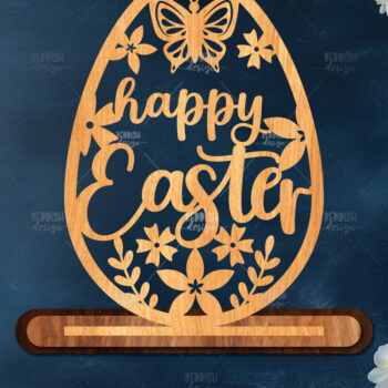 Intra απο ξύλο plywood Χρώμα wenge 3mm-4mm πάχος - Στάση κοπής πασχαλινών αυγών με λέιζερ Δίασταση 15x15 cm INTRAFABR-33827924 - Image 1