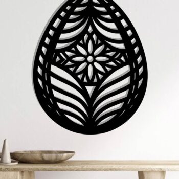 Intra απο ξύλο plywood  Χρώμα wenge 3mm-4mm πάχος - Αρχεία κοπής πασχαλινών αυγών με λέιζερ Δίασταση 40x50 cm INTRAFABR-115891887 - Image 2