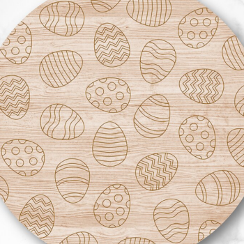 Intra απο ξύλο plywood  Χρώμα wenge 3mm-4mm πάχος - Μοτίβο βαθμολογίας λέιζερ πασχαλινών αυγών Δίασταση 20x20 cm INTRAFABR-116008925 - Image 1