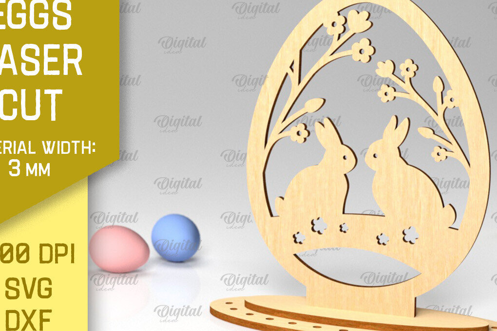 Intra απο ξύλο plywood  Χρώμα wenge 3mm-4mm πάχος - Πασχαλινό αυγό με λέιζερ. 3D Πασχαλινή διακόσμηση Δίασταση 15x15 cm INTRAFABR-123687958