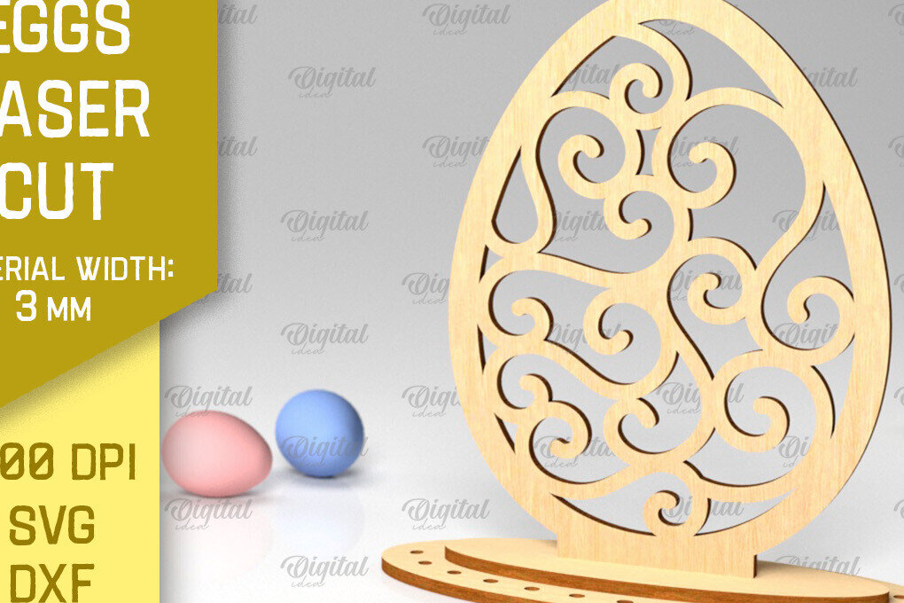 Intra απο ξύλο plywood  Χρώμα wenge 3mm-4mm πάχος - Πασχαλινό αυγό με λέιζερ. 3D Πασχαλινή διακόσμηση Δίασταση 15x15 cm INTRAFABR-123687977