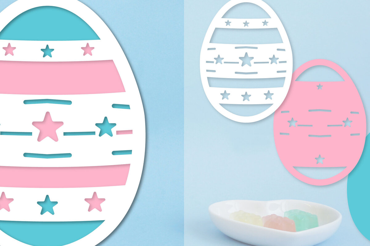 Intra απο ξύλο plywood  Χρώμα wenge 3mm-4mm πάχος - Πασχαλινό αυγό με στρώσεις Papercut Δίασταση 15x15 cm INTRAFABR-57109751