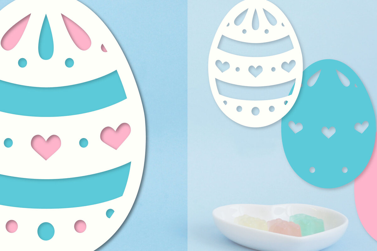 Intra απο ξύλο plywood  Χρώμα wenge 3mm-4mm πάχος - Πασχαλινό αυγό με στρώσεις Papercut Δίασταση 15x15 cm INTRAFABR-57110706