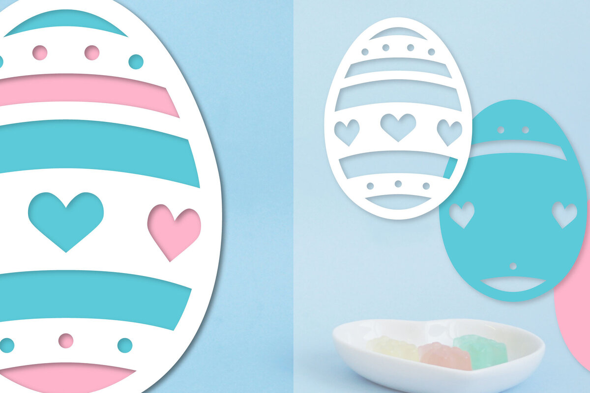 Intra απο ξύλο plywood  Χρώμα wenge 3mm-4mm πάχος - Πασχαλινό αυγό με στρώσεις Papercut Δίασταση 15x15 cm INTRAFABR-93696586