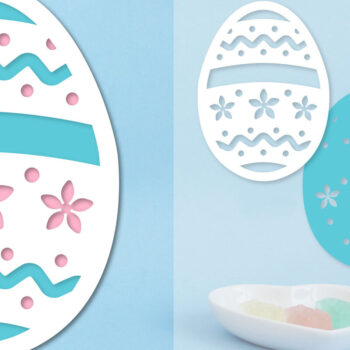 Intra απο ξύλο plywood  Χρώμα wenge 3mm-4mm πάχος - Πασχαλινό αυγό με στρώσεις Papercut Δίασταση 15x15 cm INTRAFABR-68975835 - Image 1