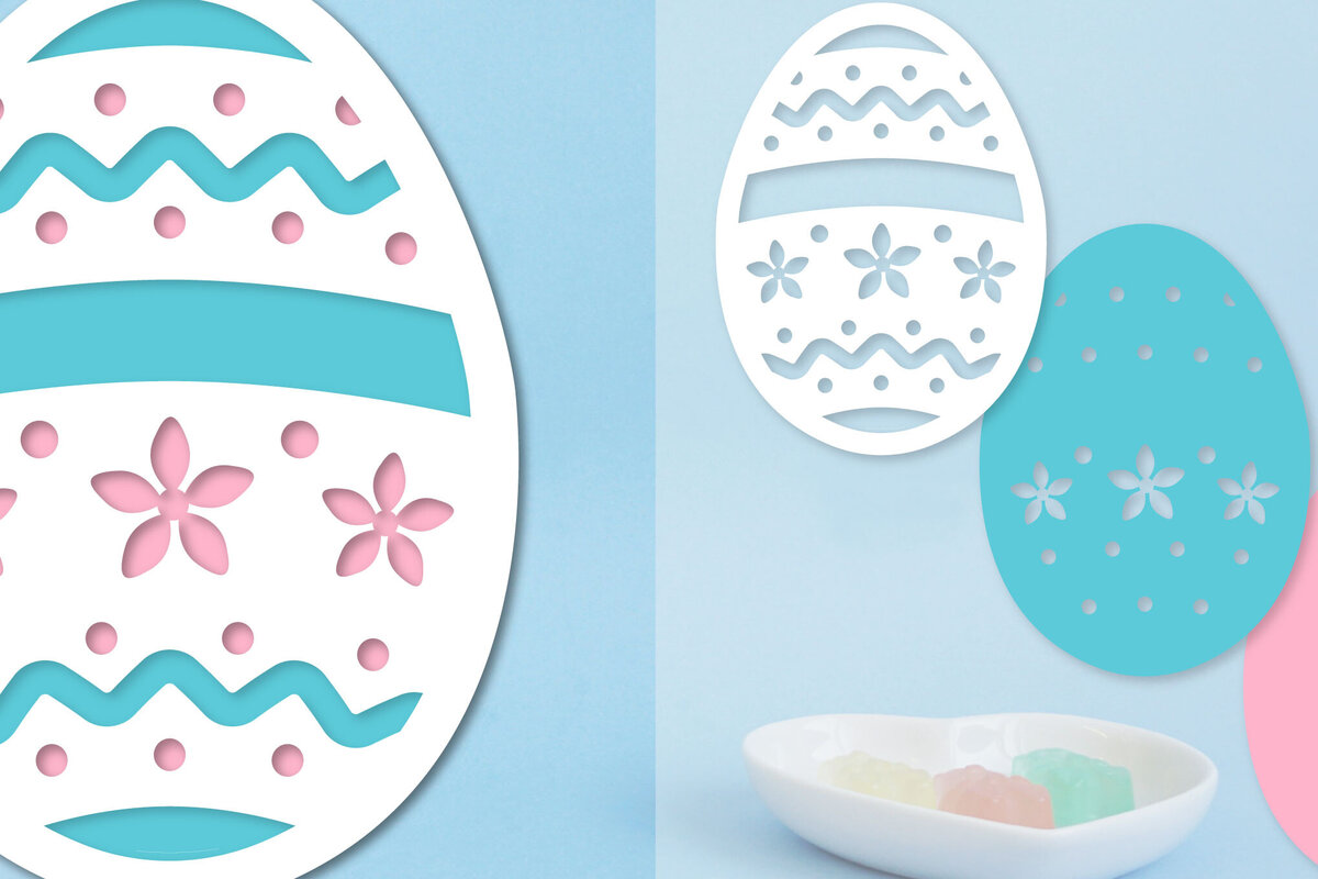 Intra απο ξύλο plywood  Χρώμα wenge 3mm-4mm πάχος - Πασχαλινό αυγό με στρώσεις Papercut Δίασταση 15x15 cm INTRAFABR-68975835