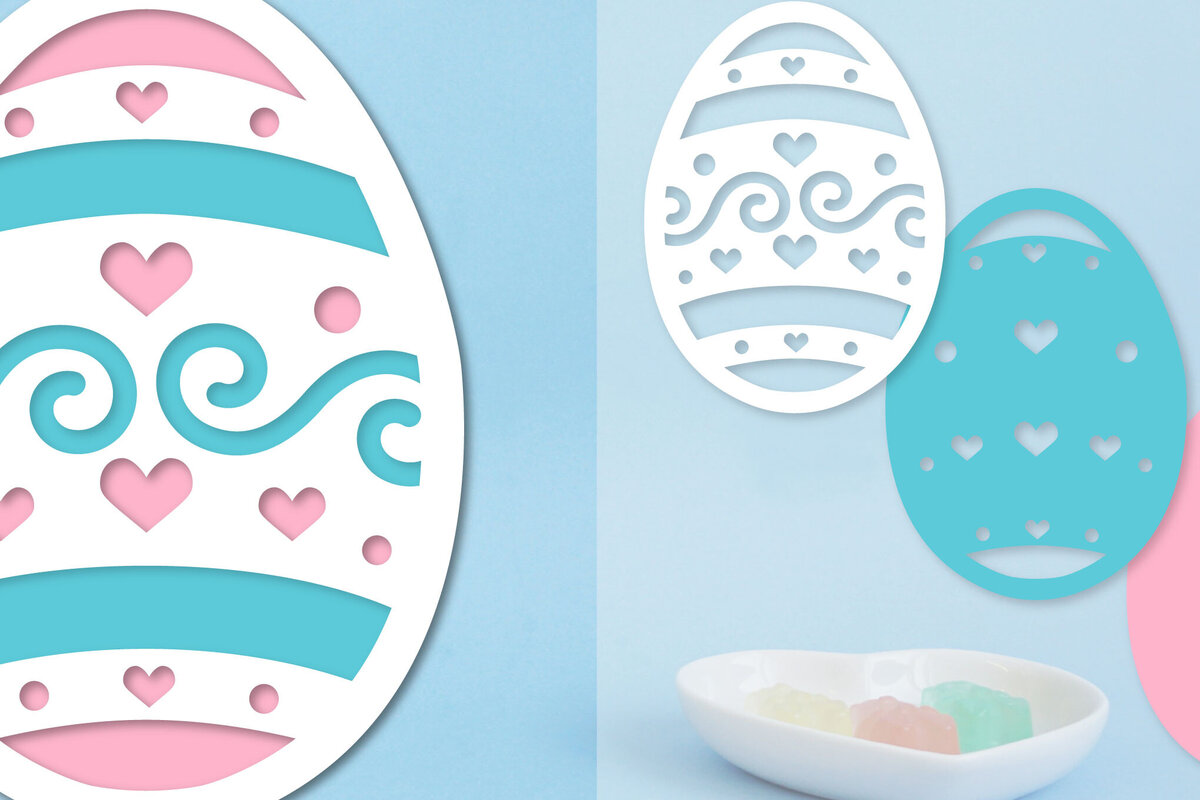 Intra απο ξύλο plywood  Χρώμα wenge 3mm-4mm πάχος - Πασχαλινό αυγό με στρώσεις Papercut Δίασταση 15x15 cm INTRAFABR-68961295