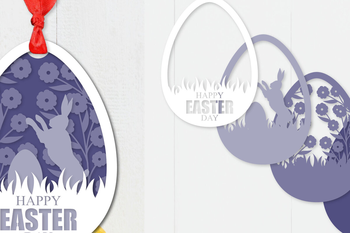 Intra απο ξύλο plywood  Χρώμα wenge 3mm-4mm πάχος - Πασχαλινό αυγό με στρώσεις Papercut Δίασταση 15x15 cm INTRAFABR-96446403