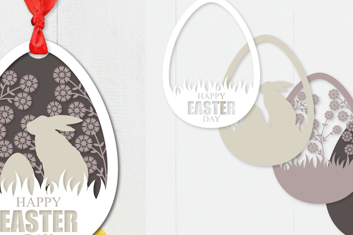 Intra απο ξύλο plywood  Χρώμα wenge 3mm-4mm πάχος - Πασχαλινό αυγό με στρώσεις Papercut Δίασταση 15x15 cm INTRAFABR-96446553