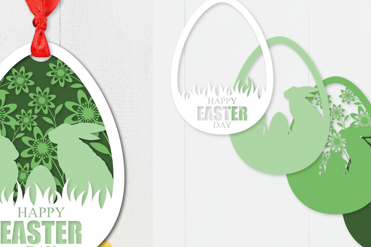 Intra απο ξύλο plywood  Χρώμα wenge 3mm-4mm πάχος - Πασχαλινό αυγό με στρώσεις Papercut Δίασταση 15x15 cm INTRAFABR-96446498