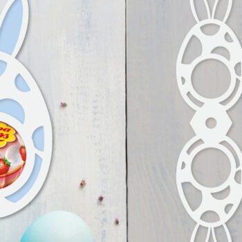 Intra απο ξύλο plywood  Χρώμα wenge 3mm-4mm πάχος - Πακέτο θήκης πασχαλινών αυγών Δίασταση 15x15 cm INTRAFABR-93010807 - Image 2