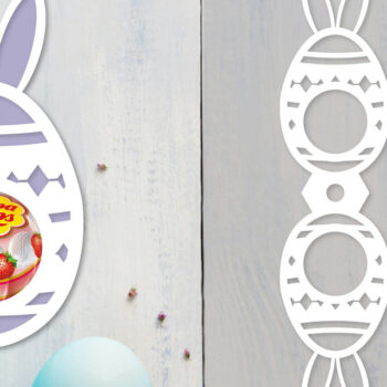 Intra απο ξύλο plywood  Χρώμα wenge 3mm-4mm πάχος - Πακέτο θήκης πασχαλινών αυγών Δίασταση 15x15 cm INTRAFABR-93010807 - Image 7