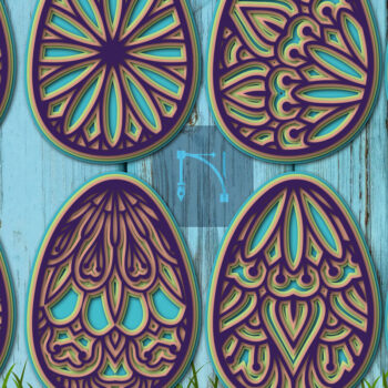 Intra απο ξύλο plywood  Χρώμα wenge 3mm-4mm πάχος - Πασχαλινό Αυγό Πολυστρωματικό Cut Bundle Δίασταση 15x15 cm INTRAFABR-32825362 - Image 1