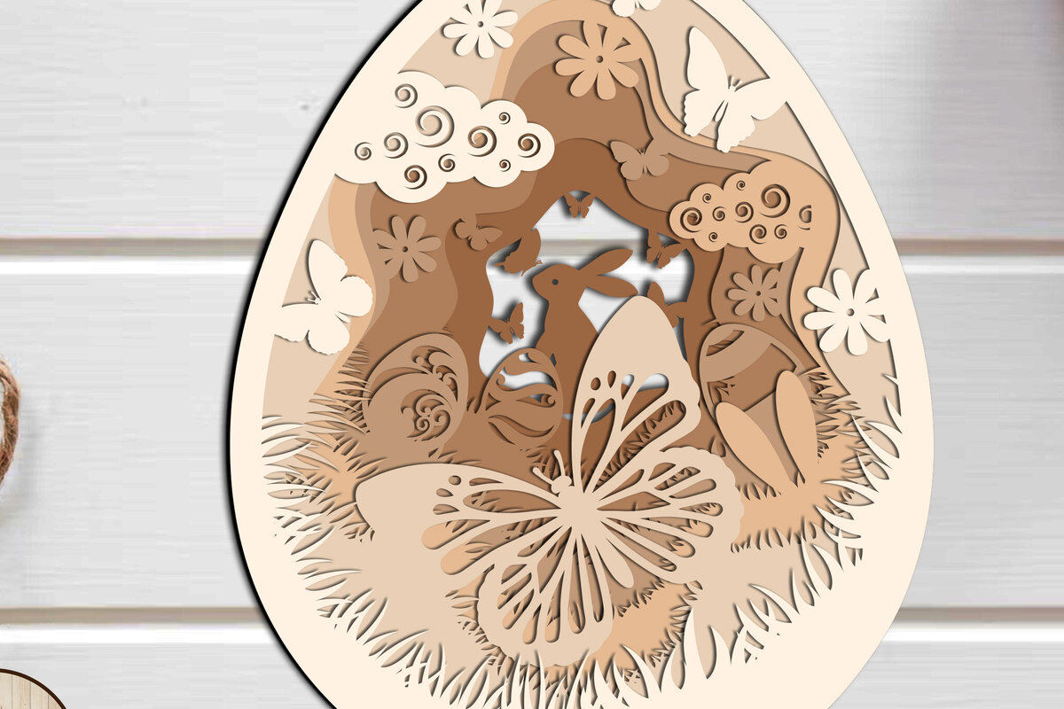 Intra απο ξύλο plywood  Χρώμα wenge 3mm-4mm πάχος - Πασχαλινό αυγό πολυστρωματικό στολίδι, πρότυπο Δίασταση 2x7 cm INTRAFABR-95964819