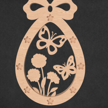 Intra απο ξύλο plywood  Χρώμα wenge 3mm-4mm πάχος - Δέσμη στολίδι Πασχαλινό Αυγό - Δίασταση 6x6 cm INTRAFABR-95964760 - Image 5