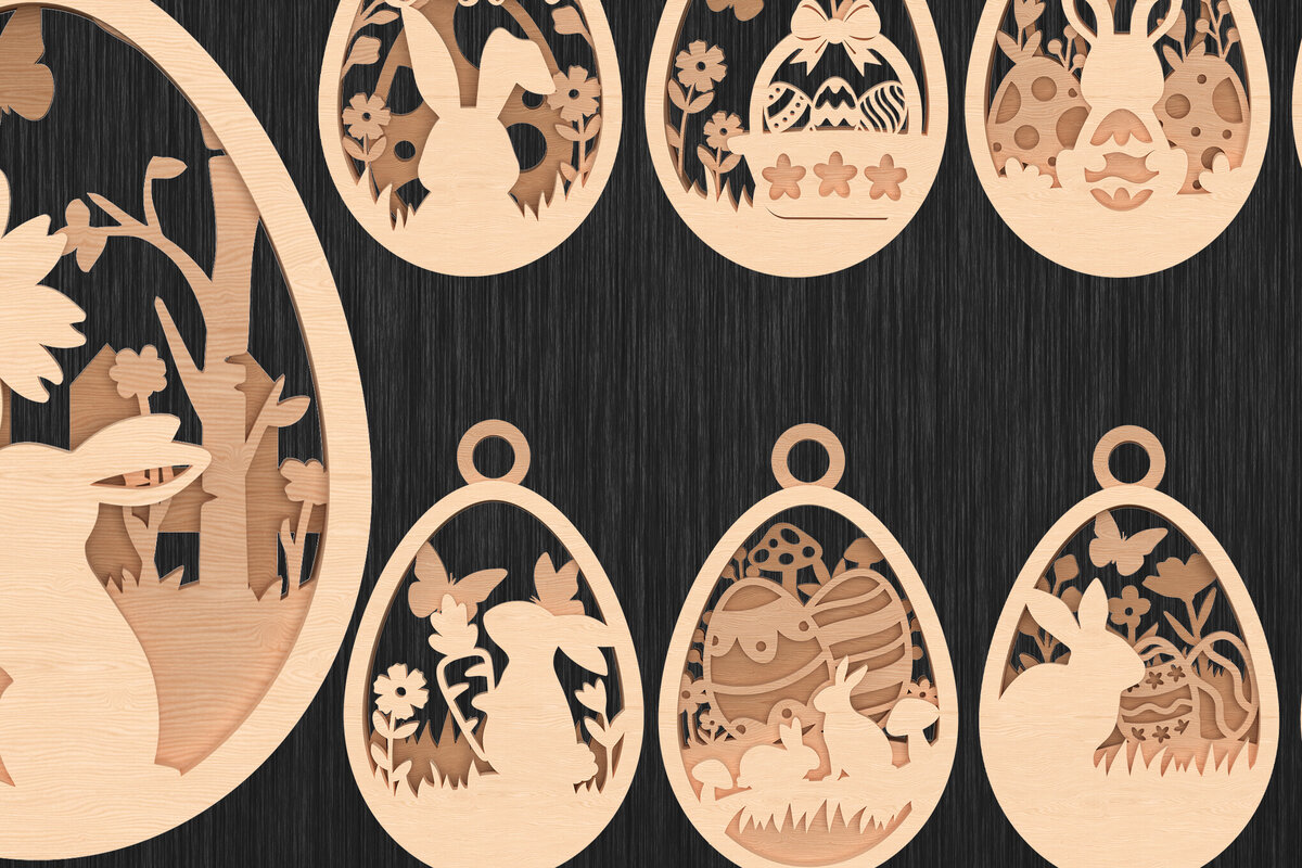 Intra απο ξύλο plywood  Χρώμα wenge 3mm-4mm πάχος - Πασχαλινό αυγό στολίδι Δέσμη κοπής με λέιζερ Δίασταση 6x6 cm INTRAFABR-95964787