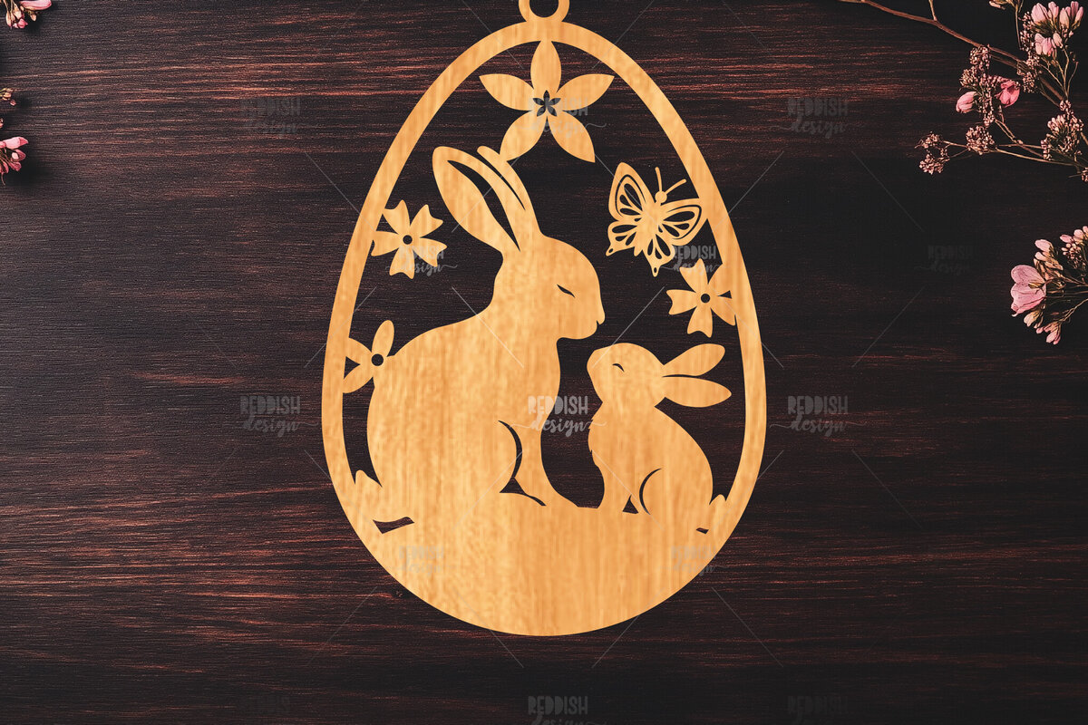 Intra απο ξύλο plywood  Χρώμα wenge 3mm-4mm πάχος - κοπής με λέιζερ στολίδι Πασχαλινό αυγό Δίασταση 6x6 cm INTRAFABR-95964811