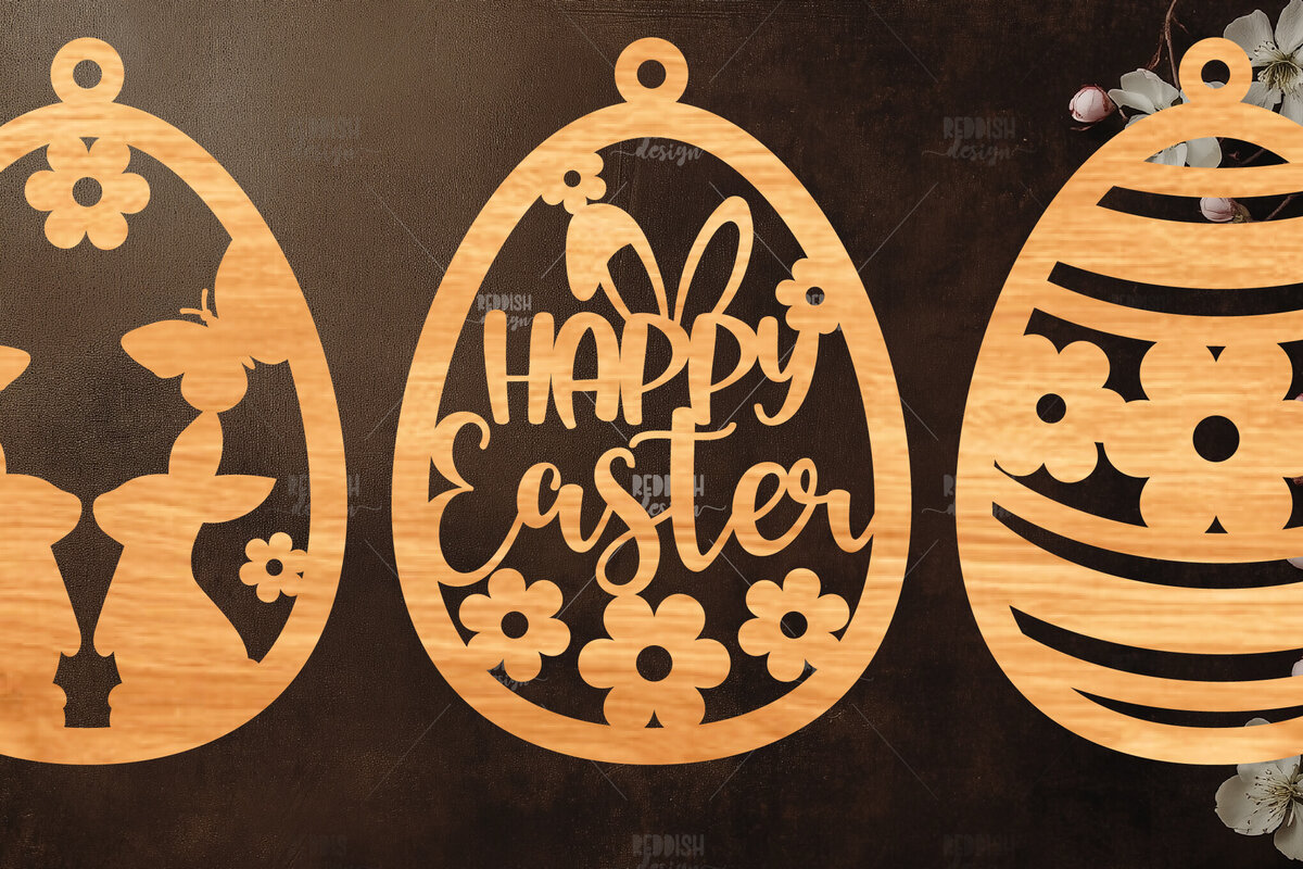 Intra απο ξύλο plywood  Χρώμα wenge 3mm-4mm πάχος - κοπής με λέιζερ στολίδι Πασχαλινό αυγό Δίασταση 6x6 cm INTRAFABR-100229935