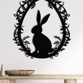 Intra απο ξύλο plywood  Χρώμα wenge 3mm-4mm πάχος - με λέιζερ στολίδι πασχαλινών αυγών Δίασταση 6x6 cm INTRAFABR-70544535 - Image 2