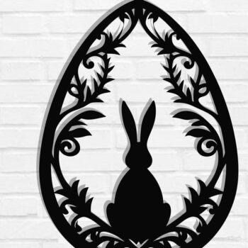 Intra απο ξύλο plywood Χρώμα wenge 3mm-4mm πάχος - με λέιζερ στολίδι πασχαλινών αυγών Δίασταση 6x6 cm INTRAFABR-71846854 - Image 1