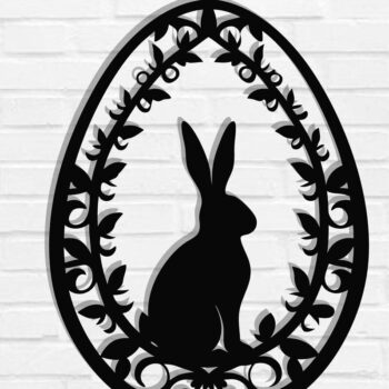 Intra απο ξύλο plywood  Χρώμα wenge 3mm-4mm πάχος - με λέιζερ στολίδι πασχαλινών αυγών Δίασταση 6x6 cm INTRAFABR-120707489 - Image 1