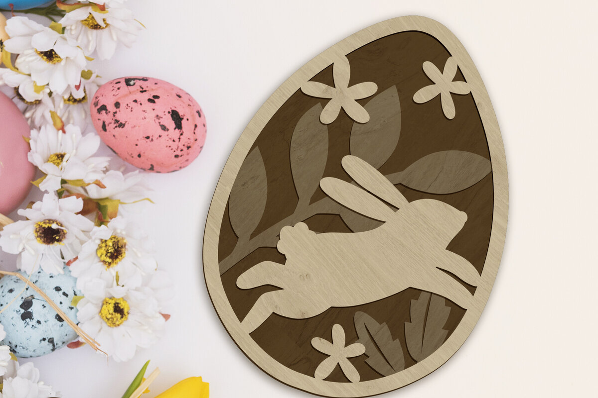 Intra απο ξύλο plywood  Χρώμα wenge 3mm-4mm πάχος - Στολίδι Πασχαλινό Αυγό, Πολυστρωματικό κομμένο Δίασταση 2x7 cm INTRAFABR-120780421