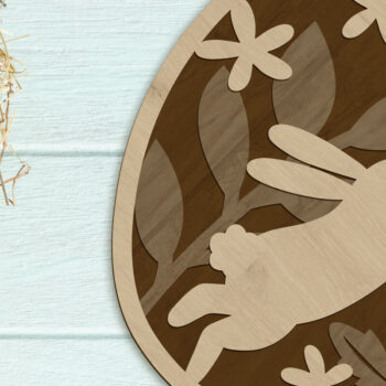 Intra απο ξύλο plywood Χρώμα wenge 3mm-4mm πάχος - Στολίδι Πασχαλινό Αυγό, Πολυστρωματικό κομμένο Δίασταση 2x7 cm INTRAFABR-120780421 - Image 2