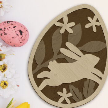 Intra απο ξύλο plywood Χρώμα wenge 3mm-4mm πάχος - Στολίδι Πασχαλινό Αυγό, Πολυστρωματικό κομμένο Δίασταση 2x7 cm INTRAFABR-120780421 - Image 3