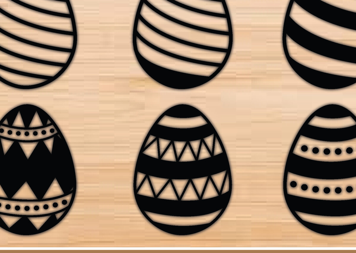 Intra απο ξύλο plywood  Χρώμα wenge 3mm-4mm πάχος - Πασχαλινά αυγά στολίδια με λέιζερ Δίασταση 6x6 cm INTRAFABR-120780501