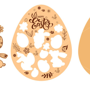 Intra απο ξύλο plywood Χρώμα wenge 3mm-4mm πάχος - Πασχαλινό Αυγό Παζλ Σετ 3 κοπής με λέιζερ Δίασταση 5x6 cm INTRAFABR-103861497 - Image 6