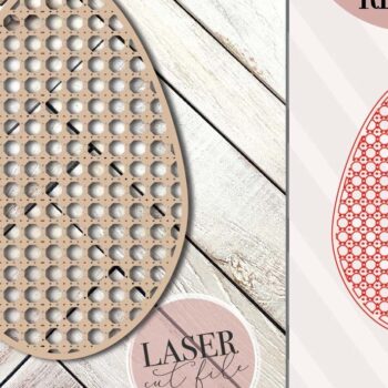 Intra απο ξύλο plywood Χρώμα wenge 3mm-4mm πάχος - Πασχαλινό αυγό Rattan Laser Δίασταση 6x6 cm INTRAFABR-103861216 - Image 1