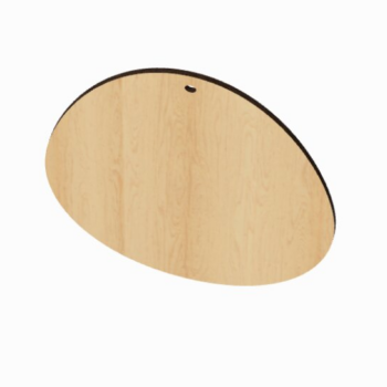 Intra απο ξύλο plywood  Χρώμα wenge 3mm-4mm πάχος - Αρχεία κοπής με λέιζερ Πασχαλινό αυγό Δίασταση 16x20 cm INTRAFABR-100052012 - Image 1