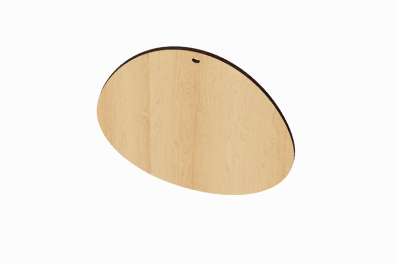 Intra απο ξύλο plywood  Χρώμα wenge 3mm-4mm πάχος - Αρχεία κοπής με λέιζερ Πασχαλινό αυγό Δίασταση 16x20 cm INTRAFABR-100052012