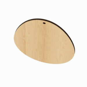 Intra απο ξύλο plywood  Χρώμα wenge 3mm-4mm πάχος - Αρχεία κοπής με λέιζερ Πασχαλινό αυγό Δίασταση 12x15 cm INTRAFABR-100051995