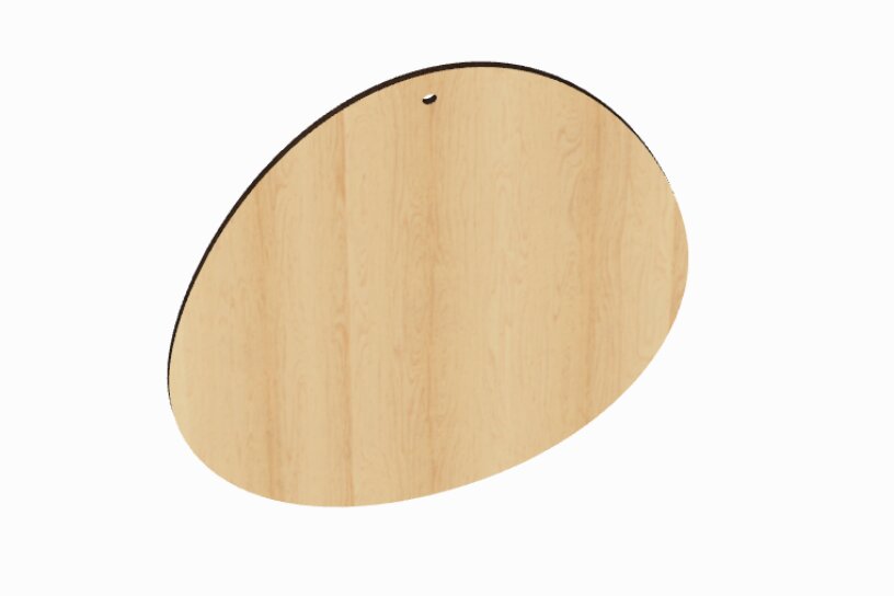 Intra απο ξύλο plywood  Χρώμα wenge 3mm-4mm πάχος - Αρχεία κοπής με λέιζερ Πασχαλινό αυγό Δίασταση 23x29 cm INTRAFABR-99992389