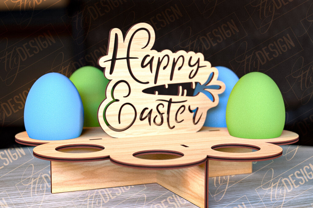 Intra απο ξύλο plywood  Χρώμα wenge 3mm-4mm πάχος - Πασχαλινό Αυγοστάσιο | με βάση αυγών Δίασταση 15x15 cm INTRAFABR-100047669