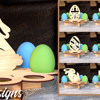 Intra απο ξύλο plywood  Χρώμα wenge 3mm-4mm πάχος - Πασχαλινό Αυγοστάσιο | με βάση αυγών Δίασταση 15x15 cm INTRAFABR-99982570 - Image 1