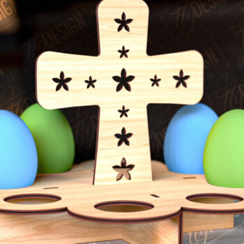 Intra απο ξύλο plywood  Χρώμα wenge 3mm-4mm πάχος - Πασχαλινό Αυγοστάσιο | με βάση αυγών Δίασταση 15x15 cm INTRAFABR-99982570 - Image 8