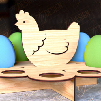 Intra απο ξύλο plywood  Χρώμα wenge 3mm-4mm πάχος - Πασχαλινό Αυγοστάσιο | με βάση αυγών Δίασταση 15x15 cm INTRAFABR-99982591 - Image 1