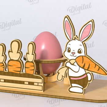 Intra απο ξύλο plywood  Χρώμα wenge 3mm-4mm πάχος - Πασχαλινό Αυγό Βάση LaserCut. 3D Αυγοθήκη Δίασταση 15x15 cm INTRAFABR-115689351 - Image 1