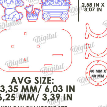 Intra απο ξύλο plywood  Χρώμα wenge 3mm-4mm πάχος - Πασχαλινό Αυγό Βάση LaserCut. 3D Αυγοθήκη Δίασταση 15x15 cm INTRAFABR-115719613 - Image 2