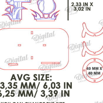 Intra απο ξύλο plywood  Χρώμα wenge 3mm-4mm πάχος - Πασχαλινό Αυγό Βάση LaserCut. 3D Αυγοθήκη Δίασταση 15x15 cm INTRAFABR-122878140 - Image 2