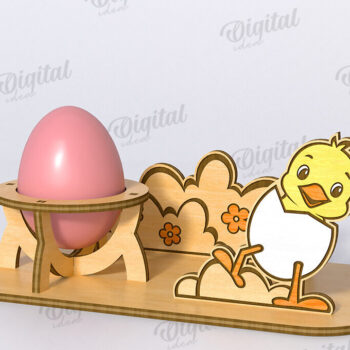 Intra απο ξύλο plywood Χρώμα wenge 3mm-4mm πάχος - Πασχαλινό Αυγό Βάση LaserCut. 3D Αυγοθήκη Δίασταση 15x15 cm INTRAFABR-115784056 - Image 1