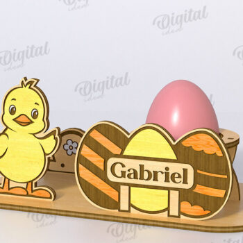 Intra απο ξύλο plywood Χρώμα wenge 3mm-4mm πάχος - Πασχαλινό Αυγό Βάση LaserCut. 3D Αυγοθήκη Δίασταση 15x15 cm INTRAFABR-115784094 - Image 1