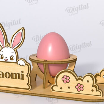 Intra απο ξύλο plywood Χρώμα wenge 3mm-4mm πάχος - Πασχαλινό Αυγό Βάση LaserCut. 3D Αυγοθήκη Δίασταση 15x15 cm INTRAFABR-115784192 - Image 1